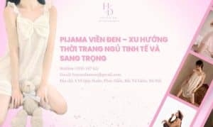 Pijama viền đen
