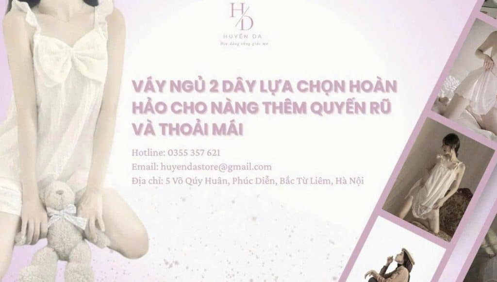 váy ngủ 2 dây